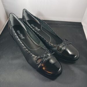 Rose Petal by Walking Cradles Women's Black Flats Mar Jane Shoes size 12N